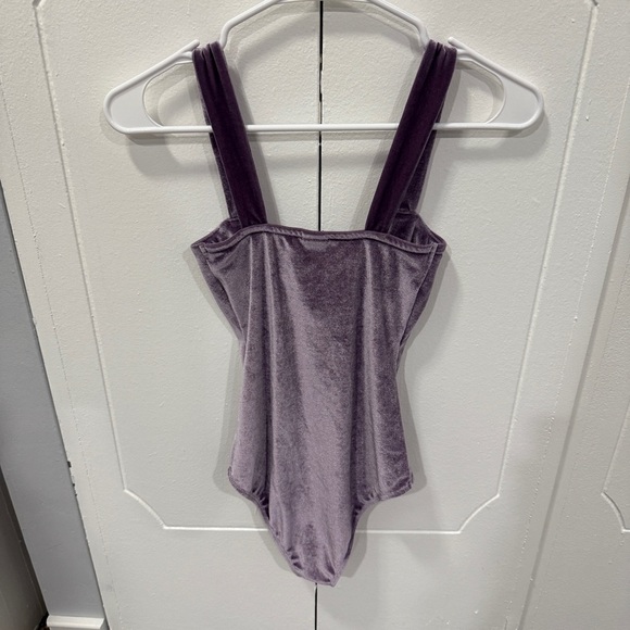 Wild Fable Purple Velvet Bodysuit - Picture 3 of 9